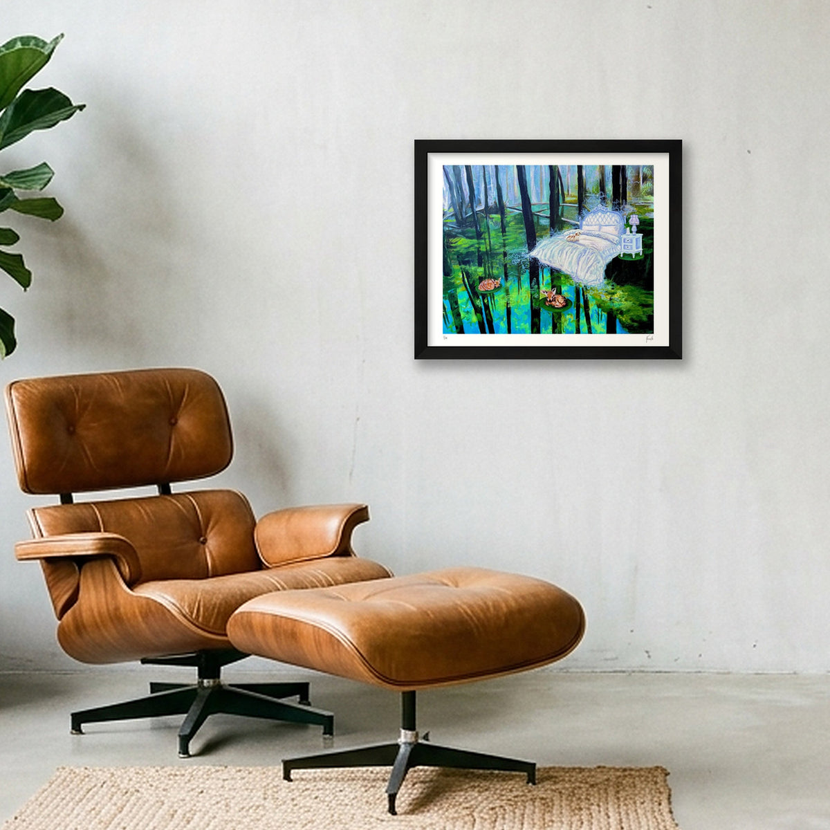 Serenity: Finding Comfort in Discomfort — 35×28cm, 14×11" Black Frame
