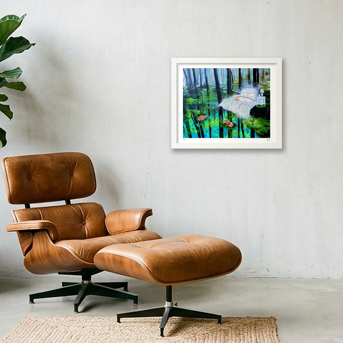 Serenity: Finding Comfort in Discomfort — 35×28cm, 14×11" White Frame