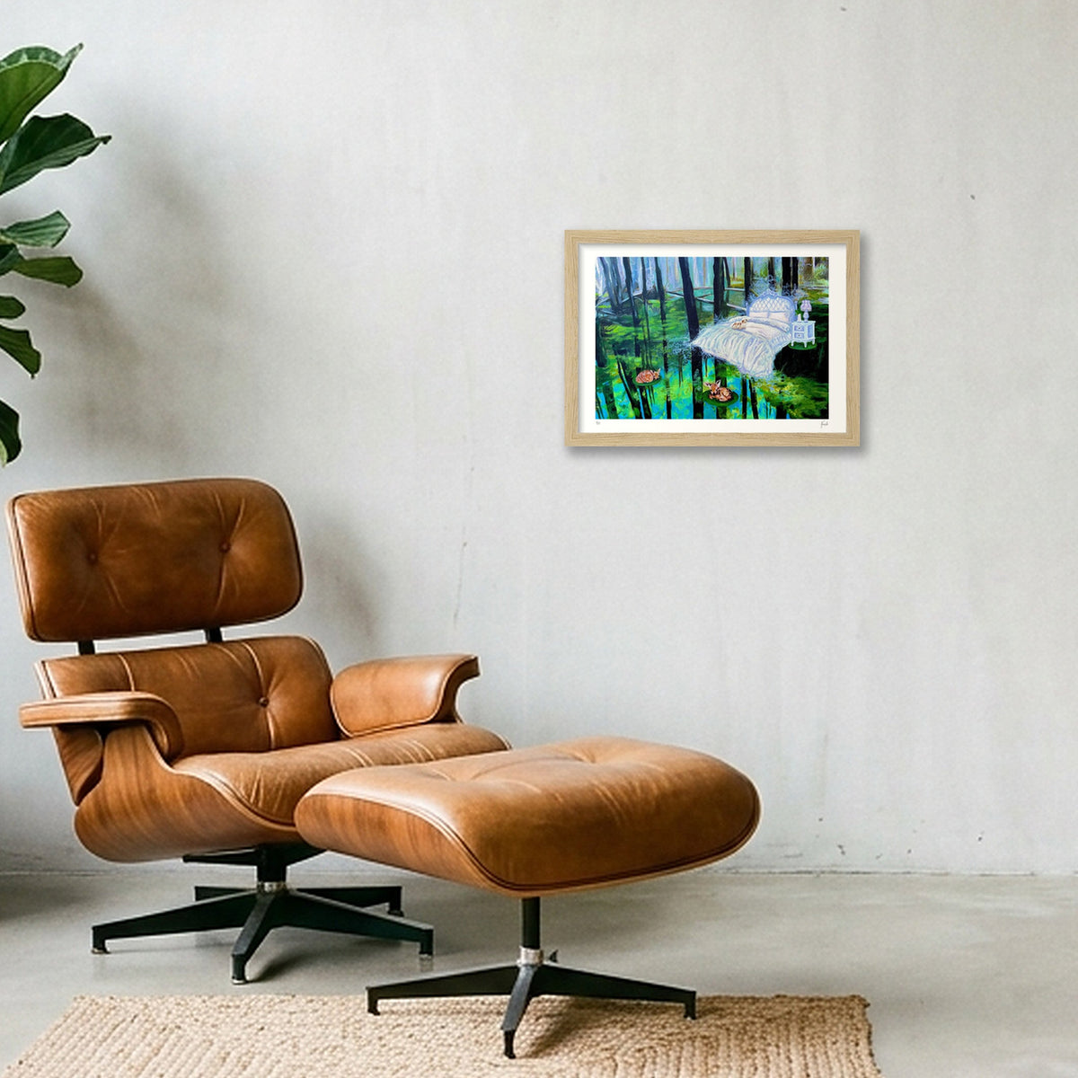 Serenity: Finding Comfort in Discomfort — A4 (30×21cm, 12×8") Oak Frame