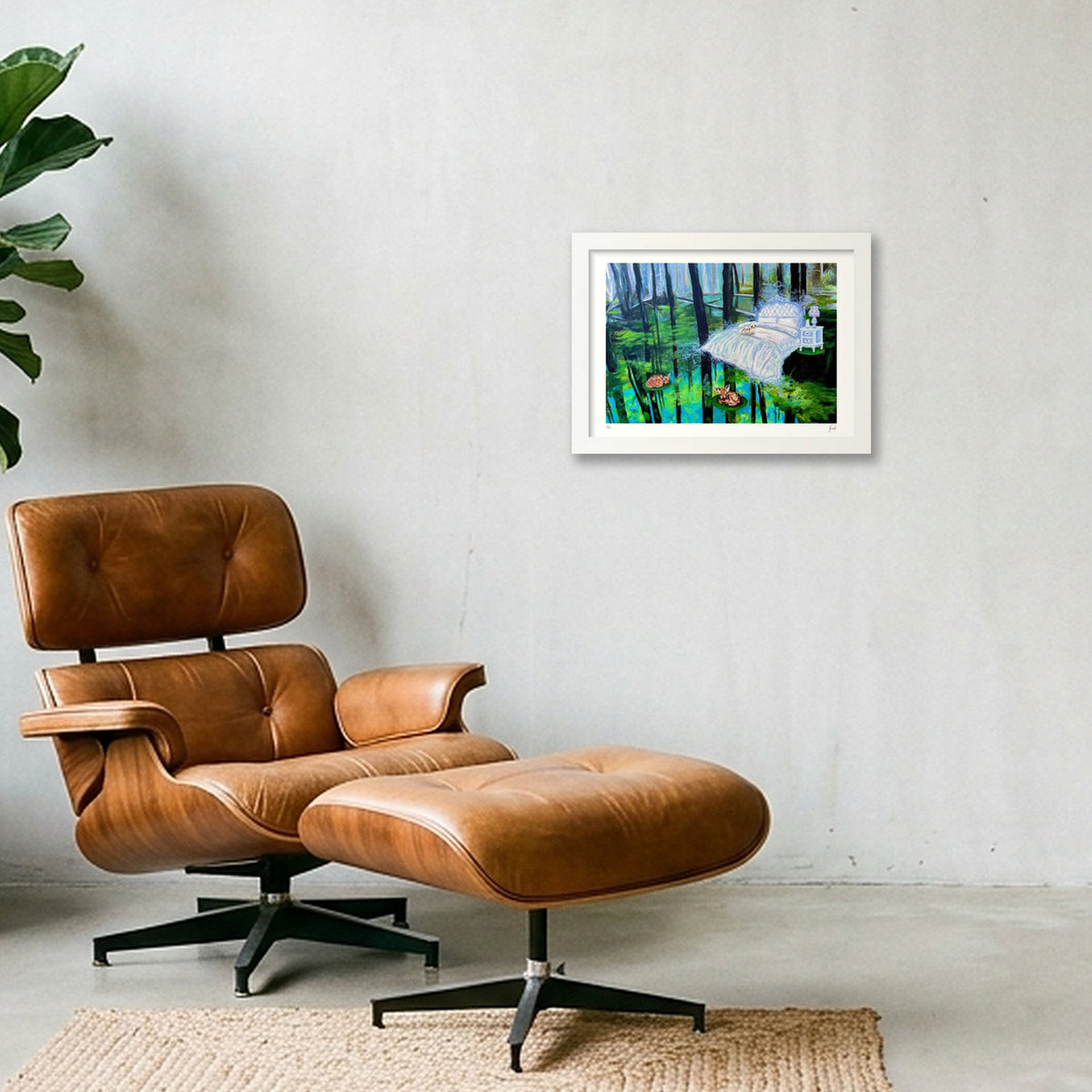 Serenity: Finding Comfort in Discomfort — A4 (30×21cm, 12×8") White Frame