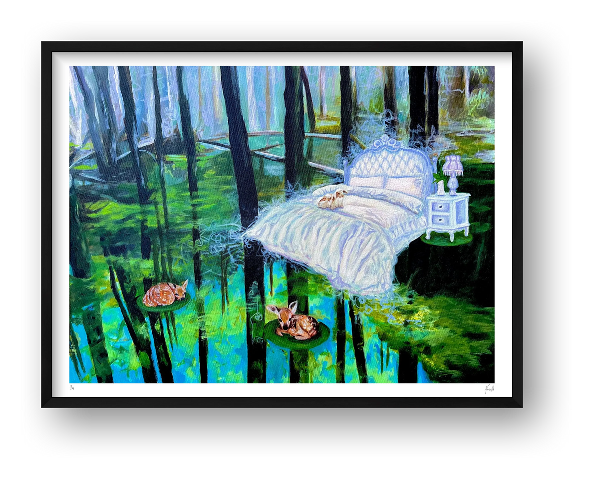Serenity: Finding Comfort in Discomfort — framed (Black)